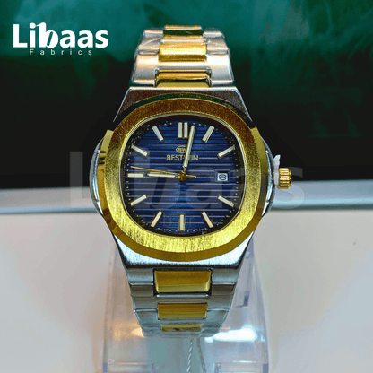 BestWin Elegance Stainless Steel Blue Dial - Libaas Fabrics