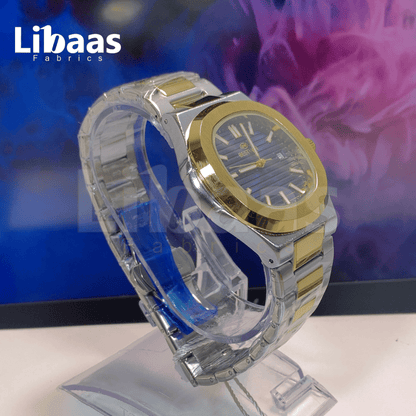 BestWin Elegance Stainless Steel Blue Dial - Libaas Fabrics