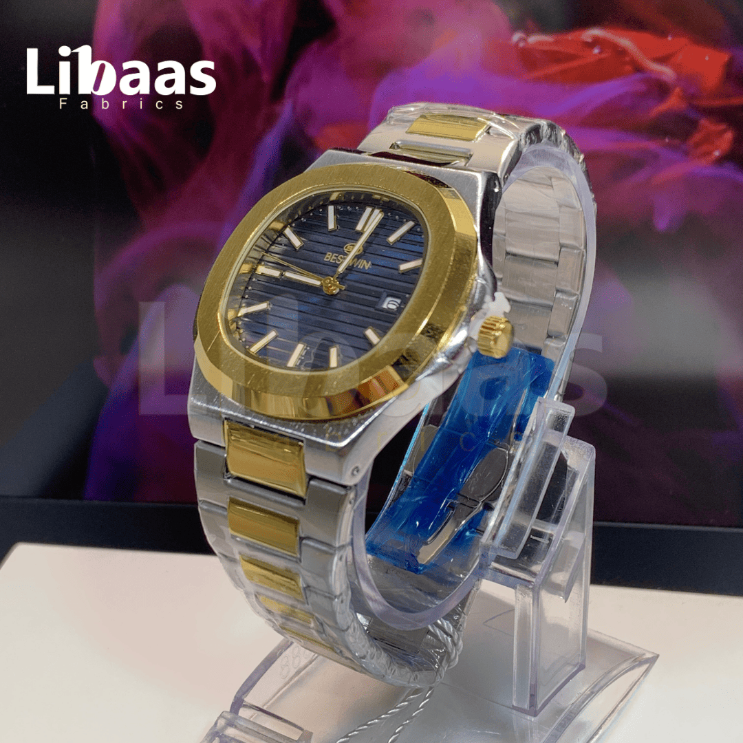 BestWin Elegance Stainless Steel Blue Dial - Libaas Fabrics