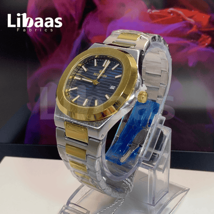 BestWin Elegance Stainless Steel Blue Dial - Libaas Fabrics