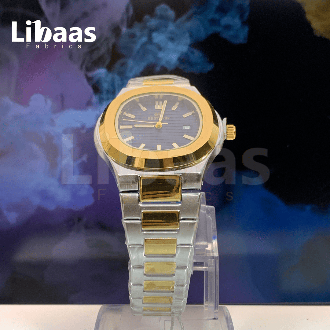 BestWin Elegance Stainless Steel Blue Dial - Libaas Fabrics