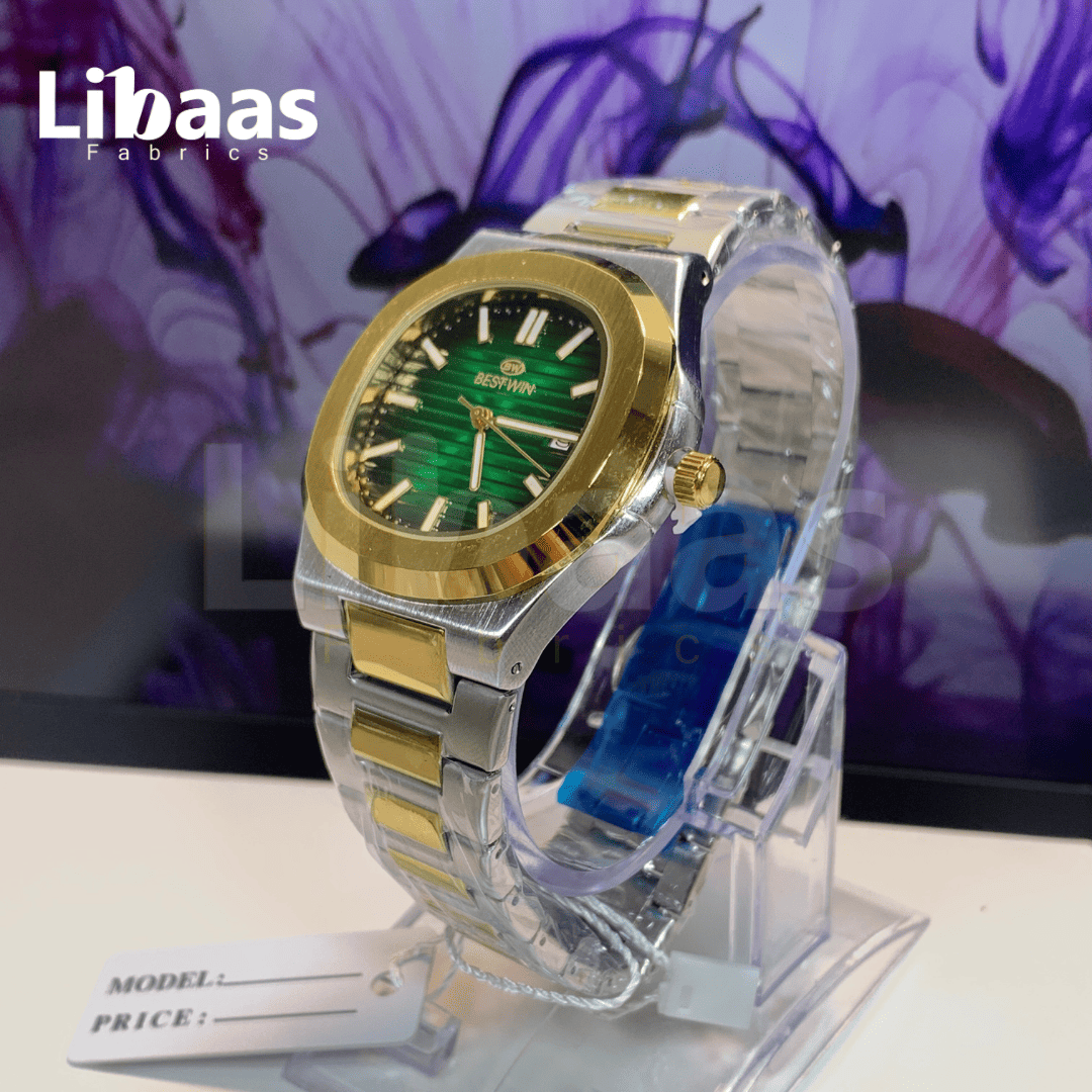 BESTWIN Elegance Stainless Steel Green Dial - Libaas Fabrics