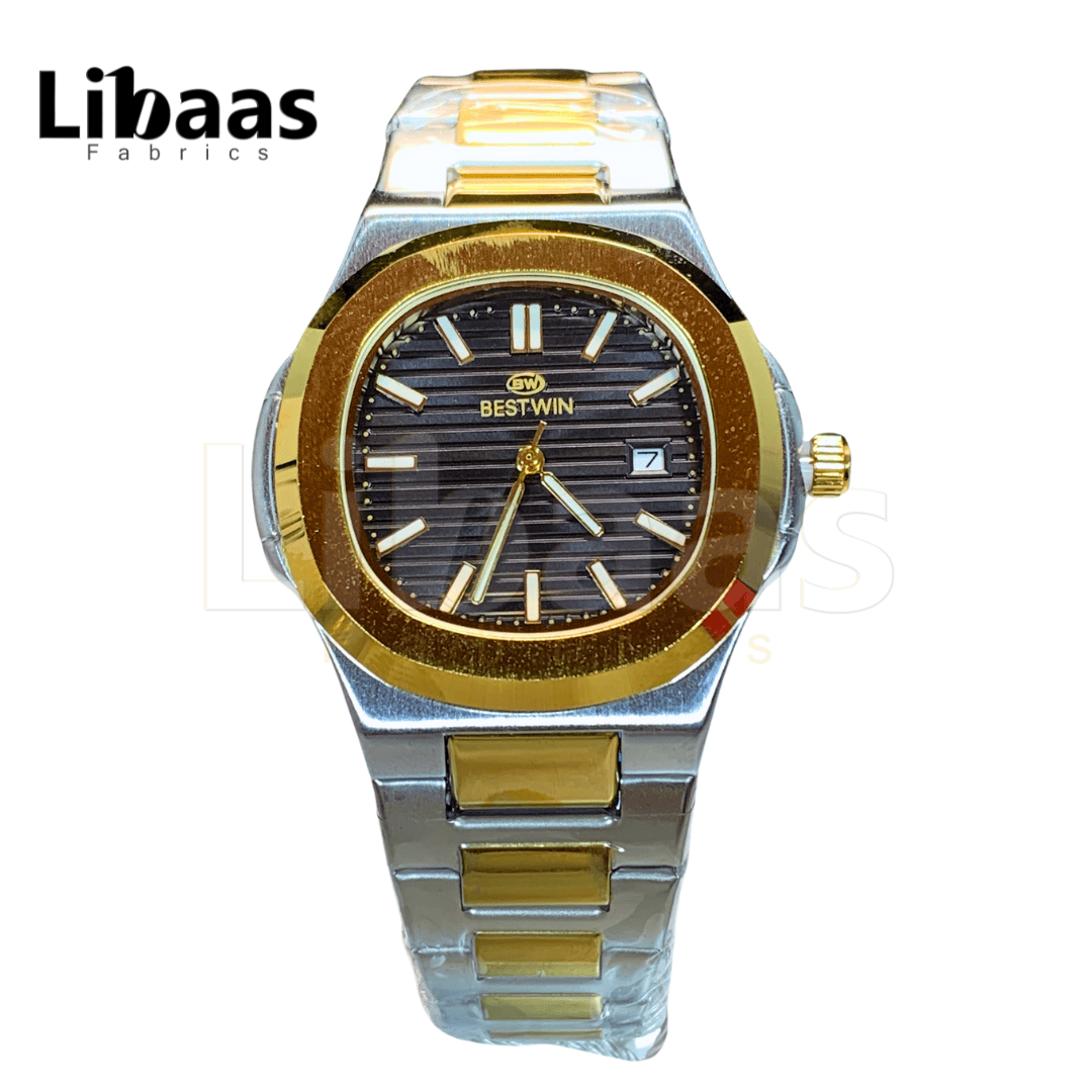 BESTWIN ELEGANCE STAINLESS STEEL MENS WATCH - Libaas Fabrics