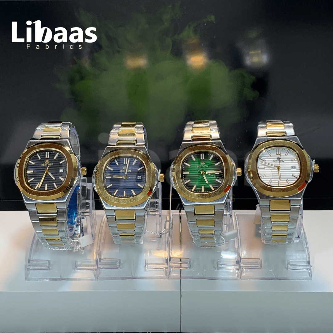 BESTWIN ELEGANCE STAINLESS STEEL MENS WATCH - Libaas Fabrics