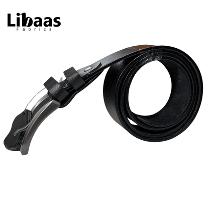 Black Genuine Leather Belt | Premium Formal & Casual Wear for Men - Libaas Fabrics