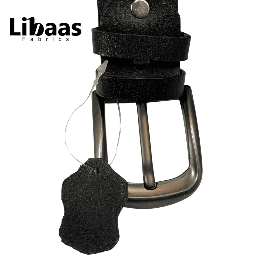 Black Genuine Leather Belt | Premium Formal & Casual Wear for Men - Libaas Fabrics