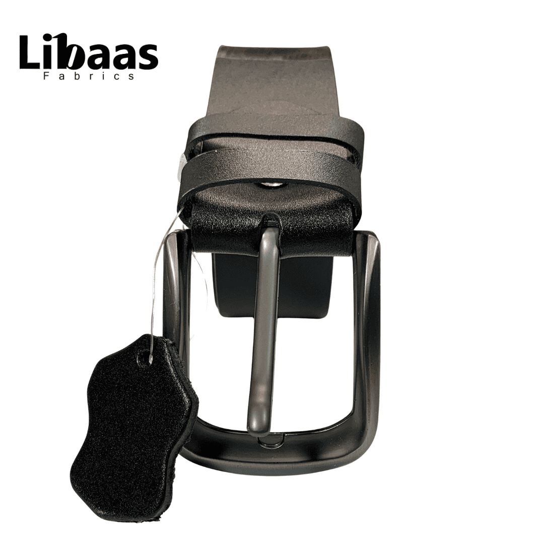 Black Genuine Leather Belt | Premium Formal & Casual Wear for Men - Libaas Fabrics