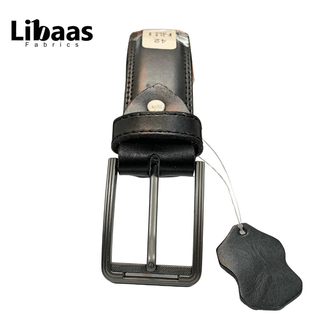 Classic Black & Brown Genuine Leather Belt - Libaas Fabrics