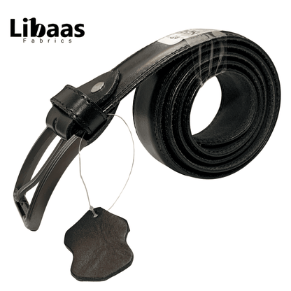 Classic Black & Brown Genuine Leather Belt - Libaas Fabrics