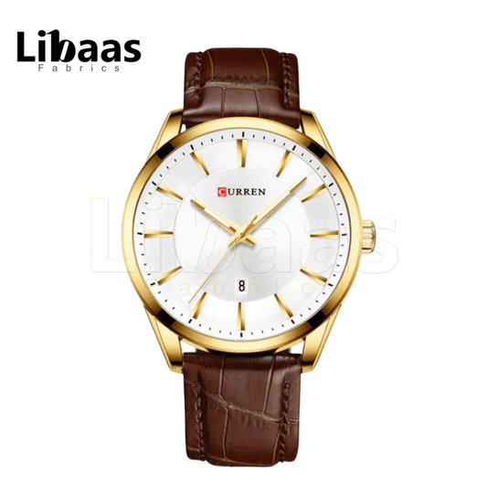 CURREN MEN'S LEATHER STRAP ELEGANT WATCH - Libaas Fabrics