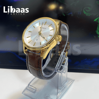 CURREN MEN'S LEATHER STRAP ELEGANT WATCH - Libaas Fabrics
