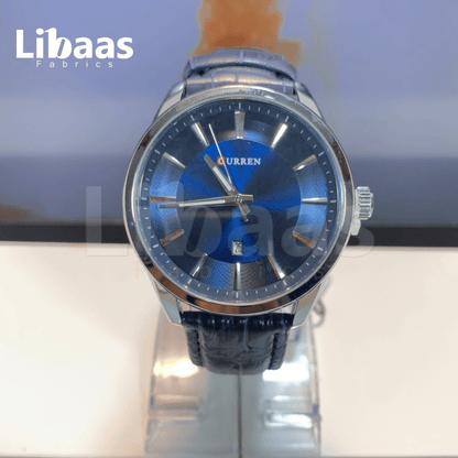 CURREN MEN'S LEATHER STRAP PREMIUM WATCH - Libaas Fabrics