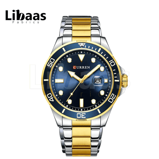 CURREN MEN'S METAL BAND LUXURY WATCH - Libaas Fabrics