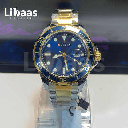 CURREN MEN'S METAL BAND LUXURY WATCH - Libaas Fabrics