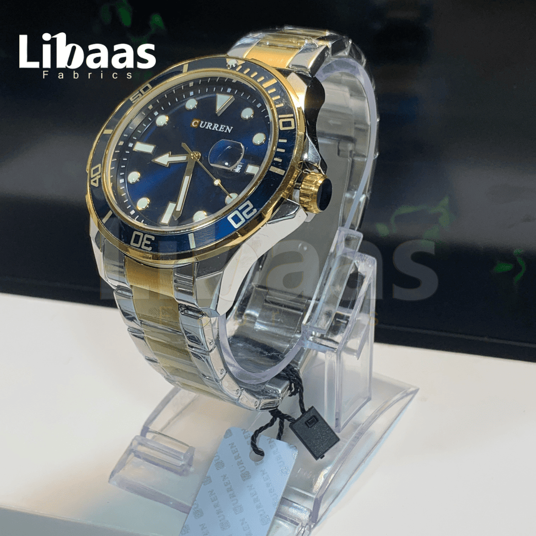 CURREN MEN'S METAL BAND LUXURY WATCH - Libaas Fabrics