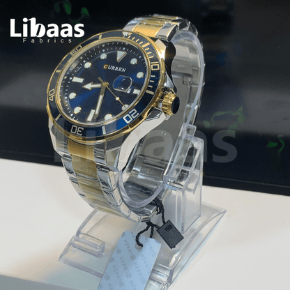CURREN MEN'S METAL BAND LUXURY WATCH - Libaas Fabrics