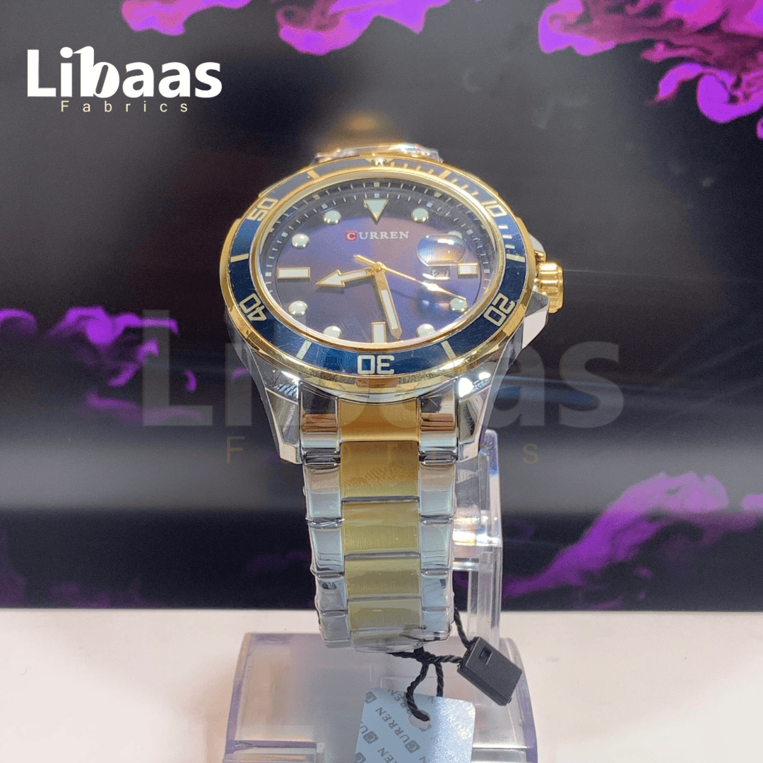 CURREN MEN'S METAL BAND LUXURY WATCH - Libaas Fabrics