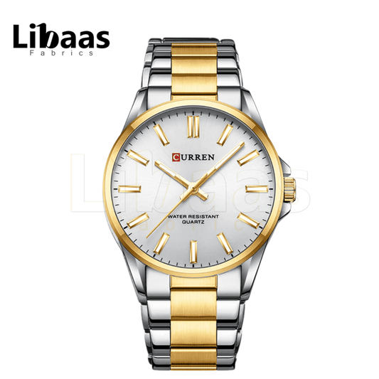 CURREN MEN'S QUARTZ WATER RESISTANT STAINLESS STEEL WATCH - Libaas Fabrics