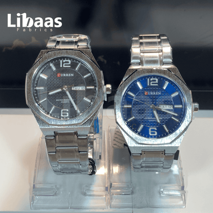 CURREN Men's Watch Stainless Steel Water Resist Quartz - Libaas Fabrics