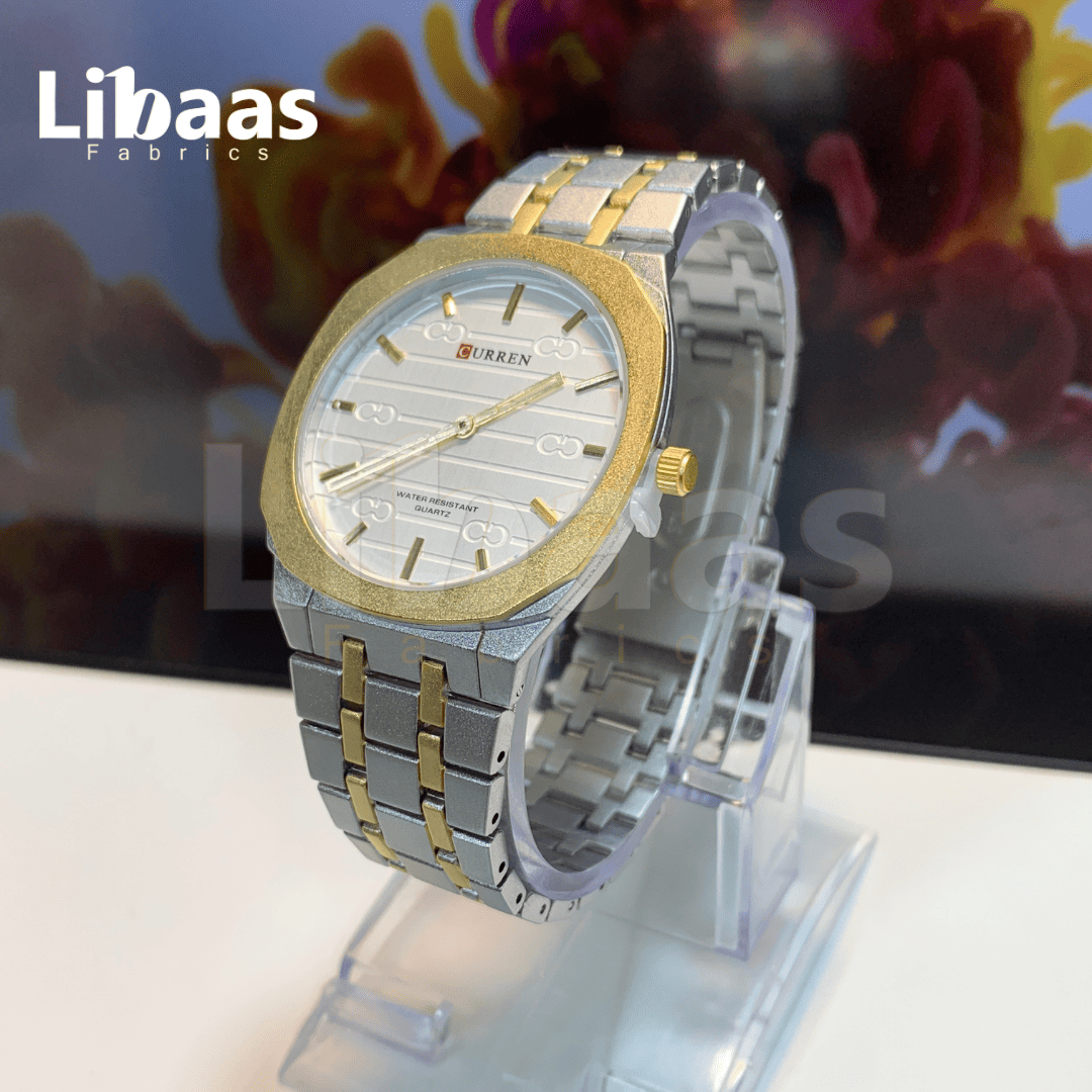 CURREN Men's Watch Stainless Steel Water Resist Quartz - Libaas Fabrics