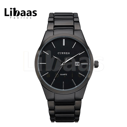 CURRENT PREMIUM MEN'S QURTZ STAINLESS STEEL - Libaas Fabrics