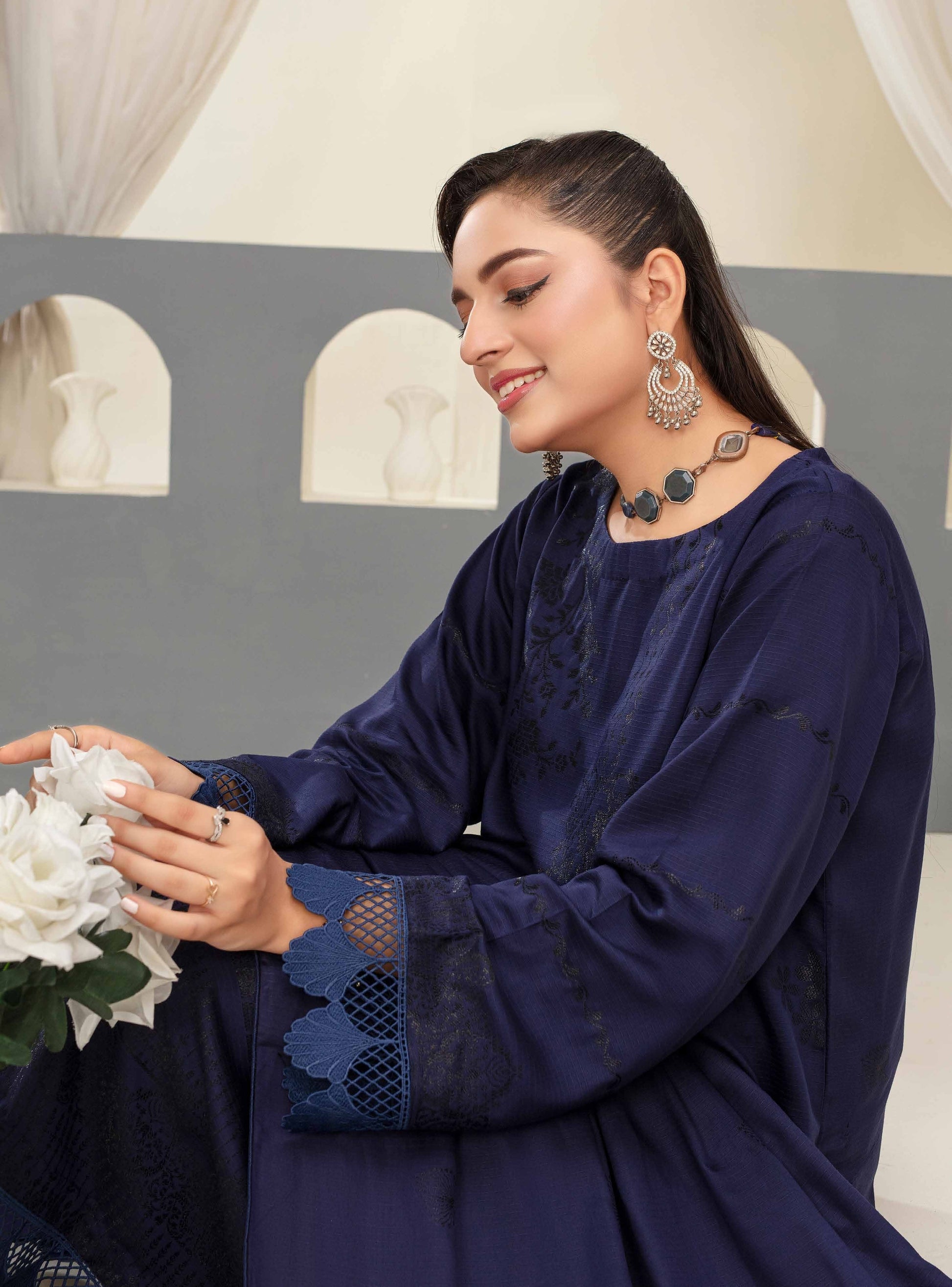 GULL - E - RUKH – Doria Viscose Jacquard Broshia Collection (Unstitched) - Libaas Fabrics