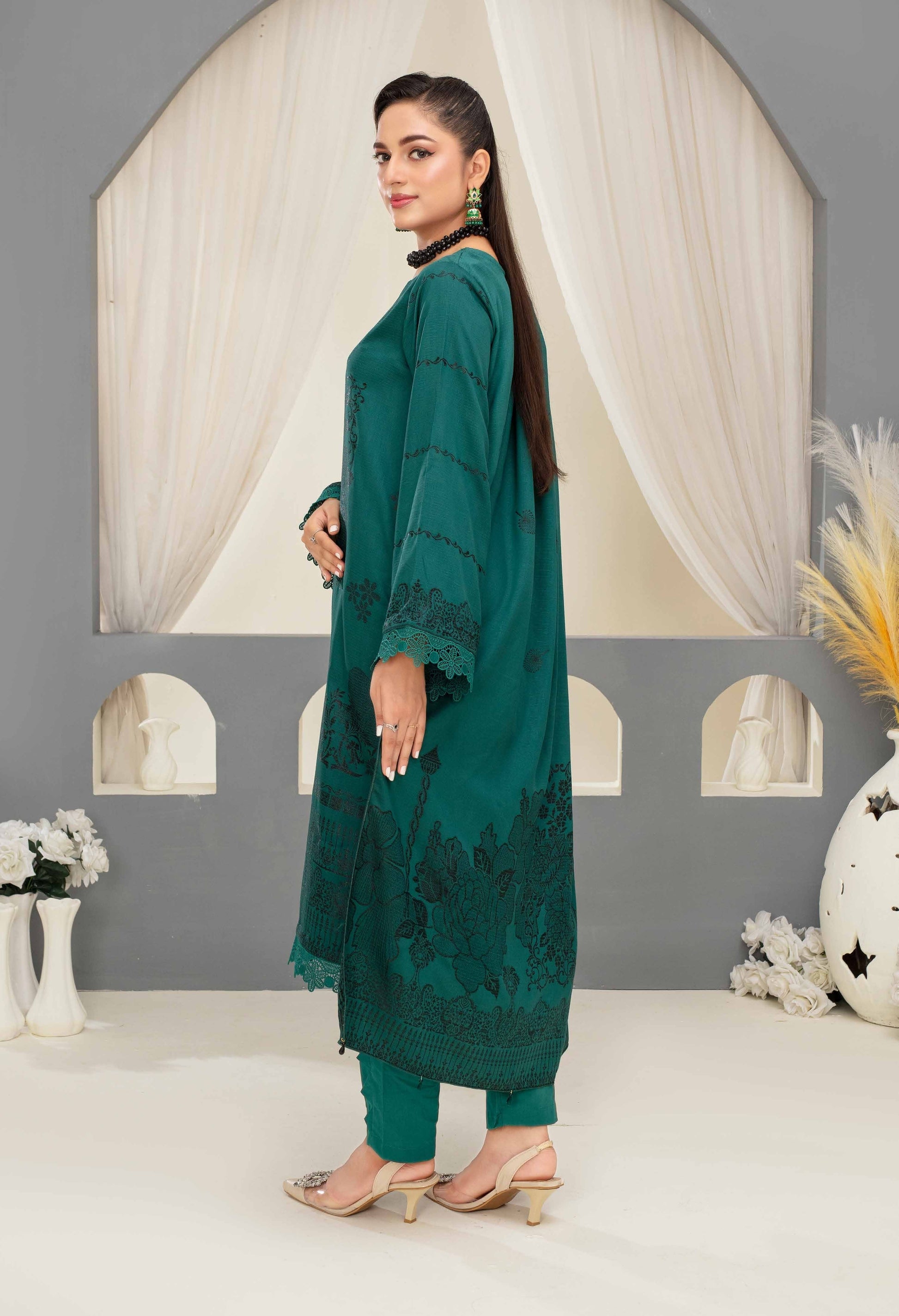 GULL - E - RUKH – Doria Viscose Jacquard Broshia Collection (Unstitched) - Libaas Fabrics