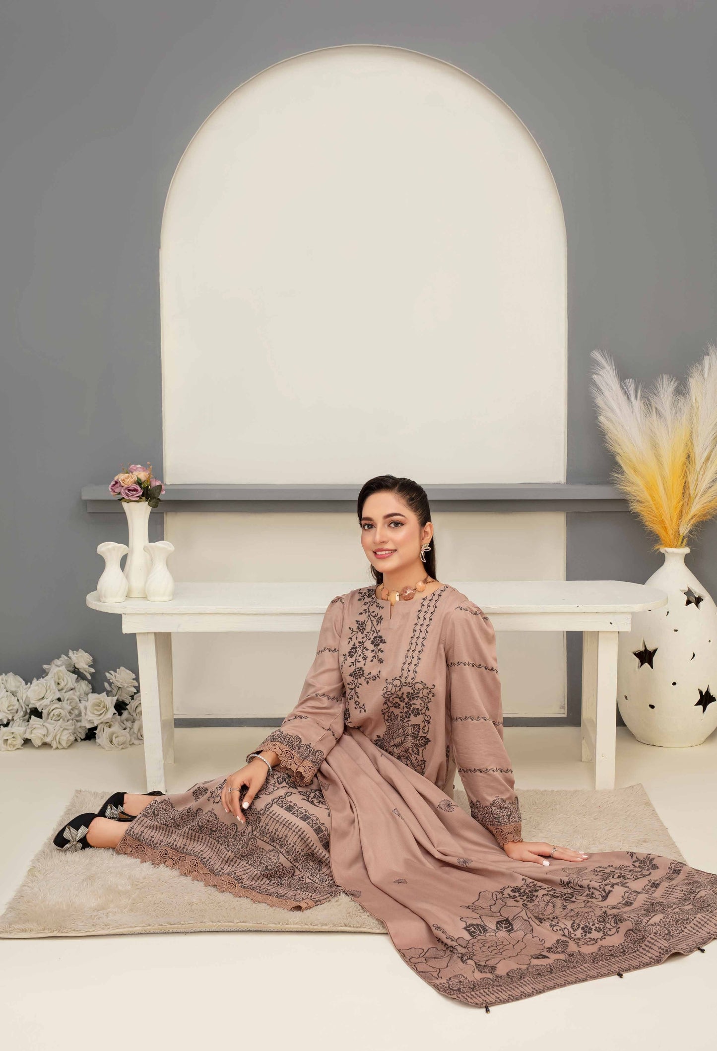 GULL - E - RUKH – Doria Viscose Jacquard Broshia Collection (Unstitched) - Libaas Fabrics