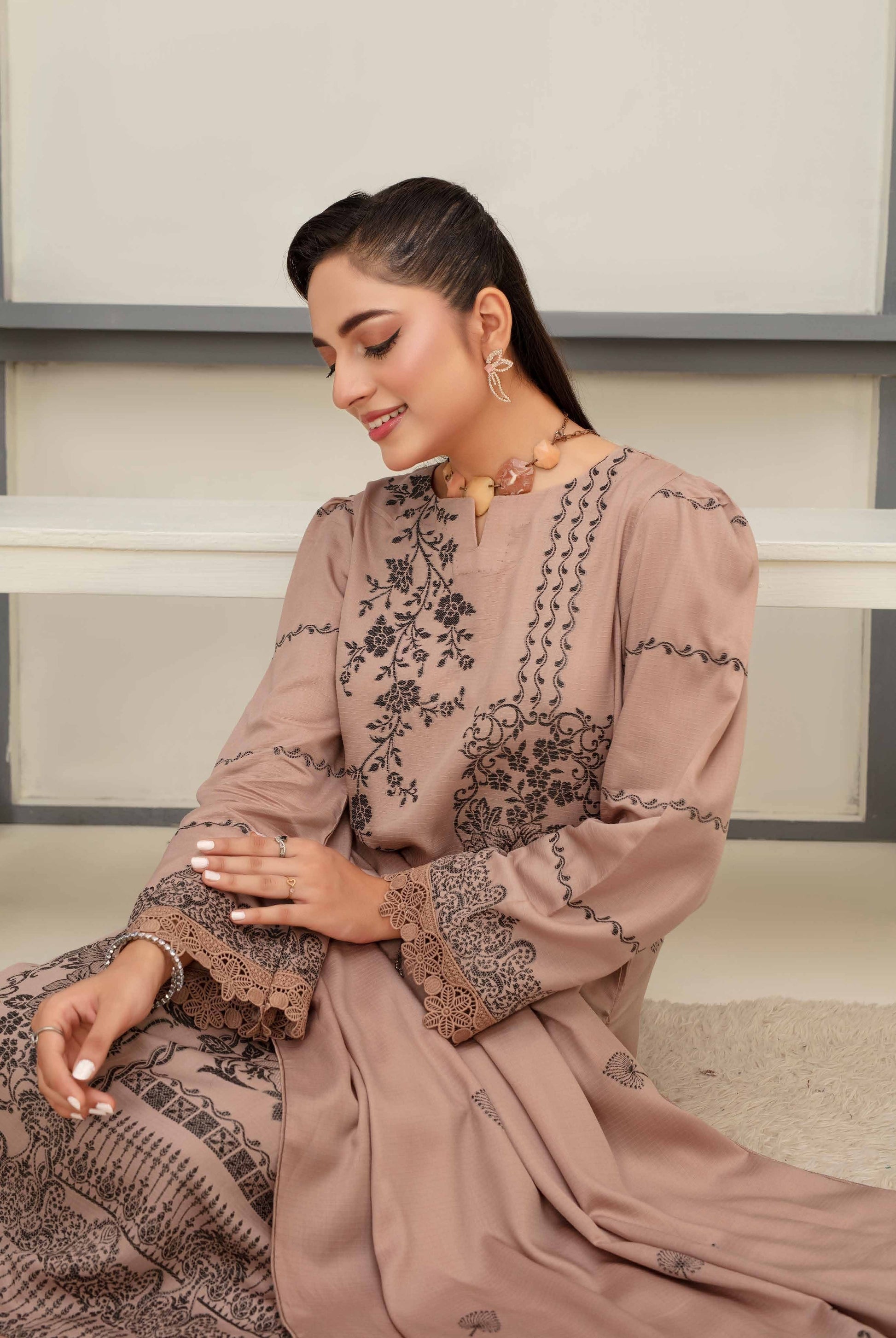 GULL - E - RUKH – Doria Viscose Jacquard Broshia Collection (Unstitched) - Libaas Fabrics