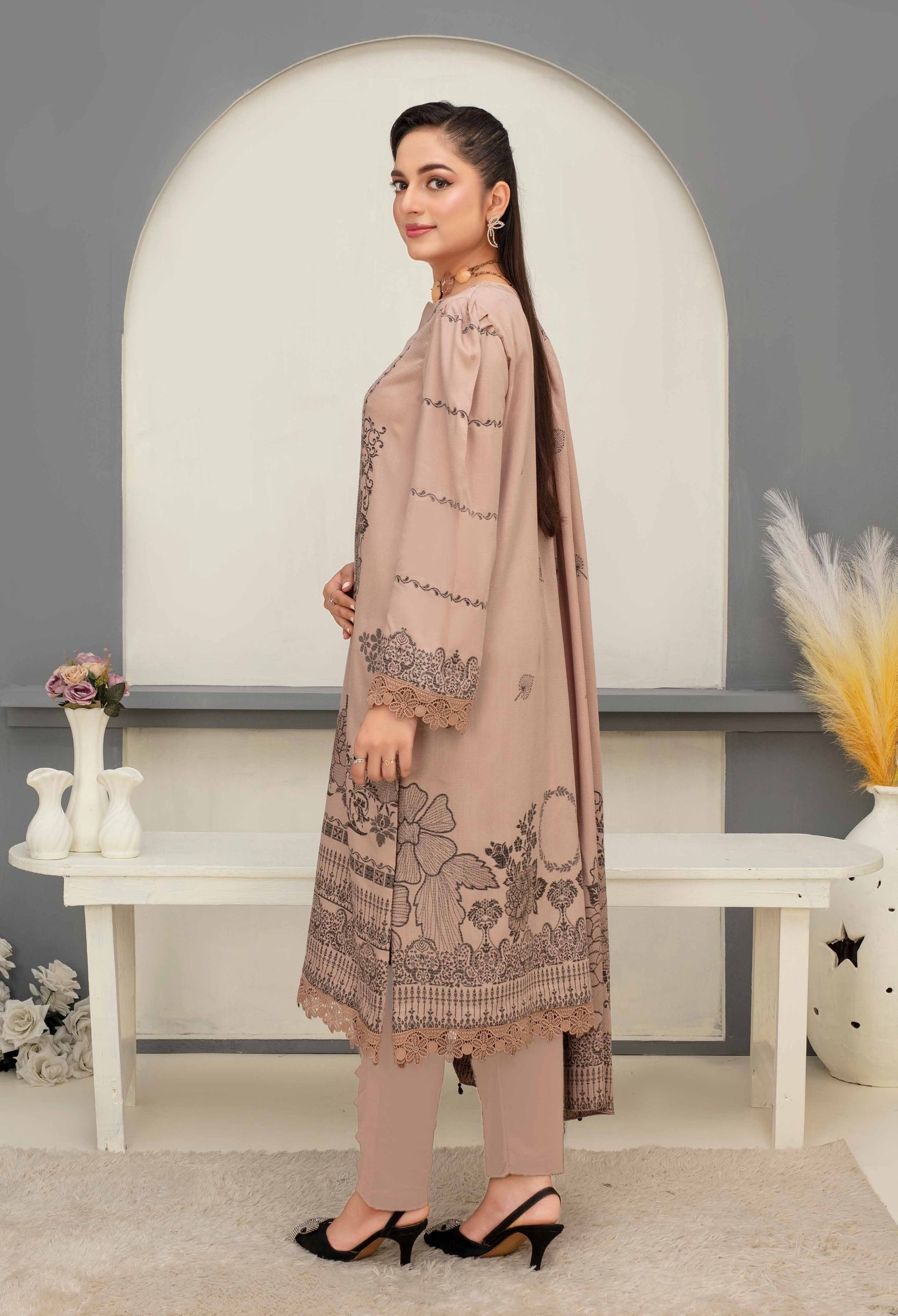 GULL - E - RUKH – Doria Viscose Jacquard Broshia Collection (Unstitched) - Libaas Fabrics