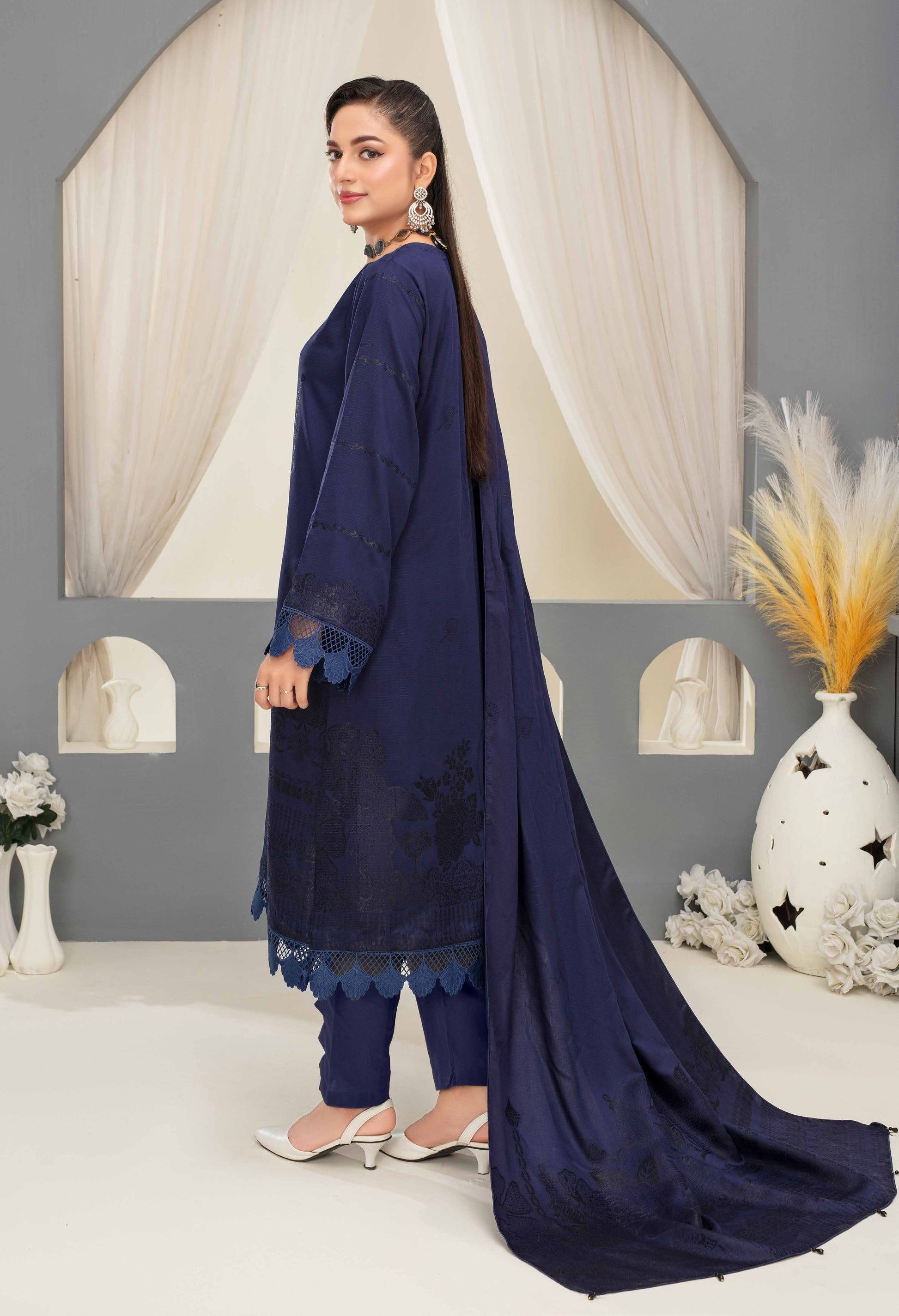 GULL - E - RUKH – Doria Viscose Jacquard Broshia Collection (Unstitched) - Libaas Fabrics