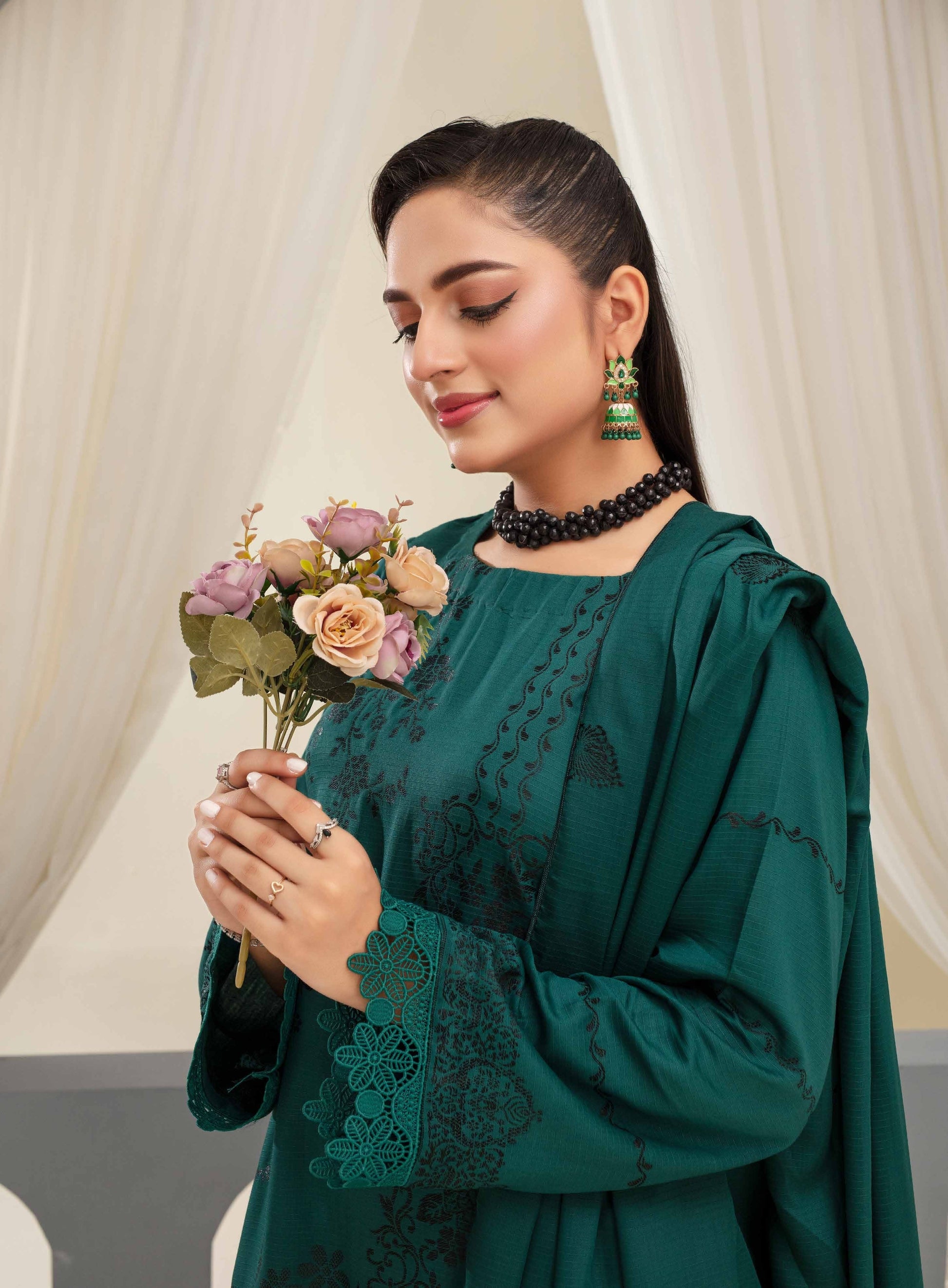 GULL - E - RUKH – Doria Viscose Jacquard Broshia Collection (Unstitched) - Libaas Fabrics