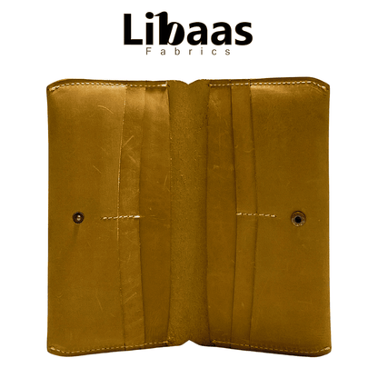 Handmade Full Crazy Horse Leather Wallet - Libaas Fabrics