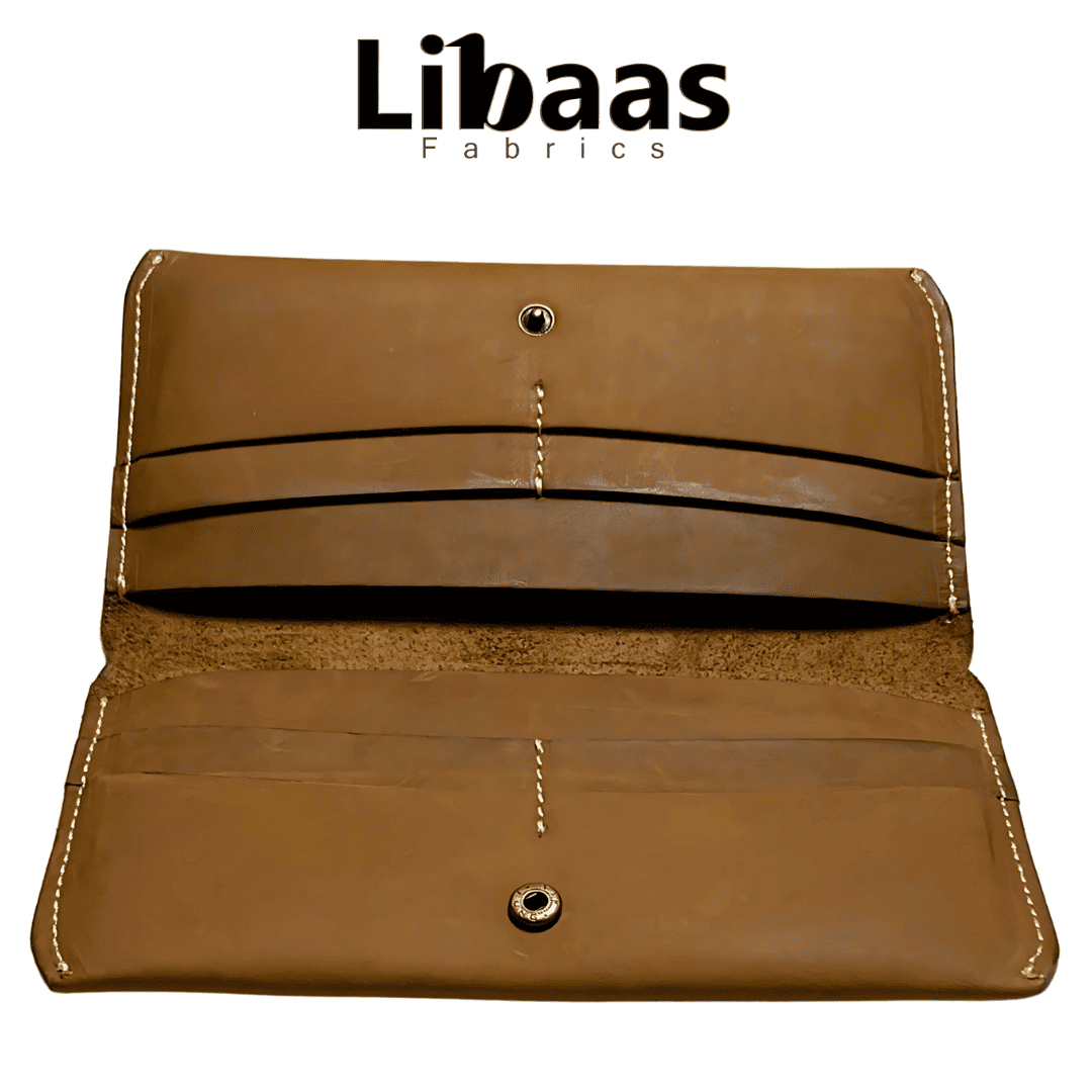 Handmade Full Crazy Horse Leather Wallet – Tan Brown - Libaas Fabrics