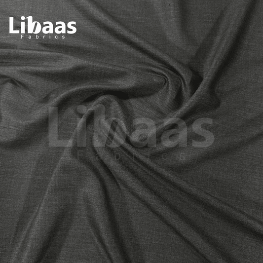 Imported Suiting Charcoal Grey High Twist Blend – England Fashion (Dormueil Premium) - Libaas Fabrics