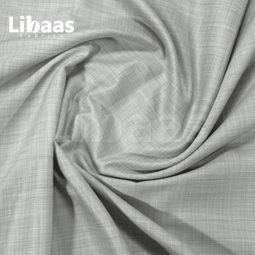 Imported Suiting Grey Textured High Twist Blend – England Fashion (Dormueil Premium) - Libaas Fabrics