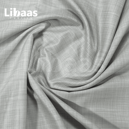 Imported Suiting Grey Textured High Twist Blend – England Fashion (Dormueil Premium) - Libaas Fabrics