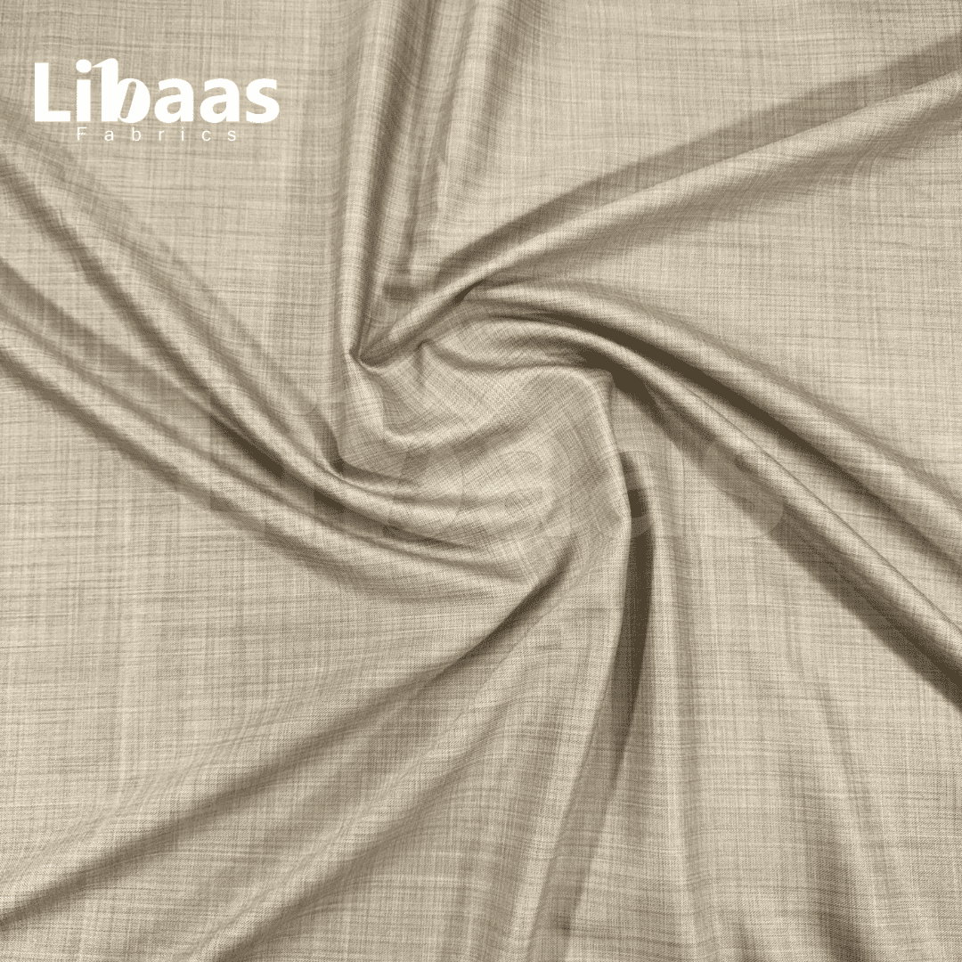 Imported Suiting Sandy Beige Subtle Check – England Fashion (Dormeuil Premium) - Libaas Fabrics