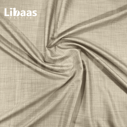 Imported Suiting Sandy Beige Subtle Check – England Fashion (Dormeuil Premium) - Libaas Fabrics