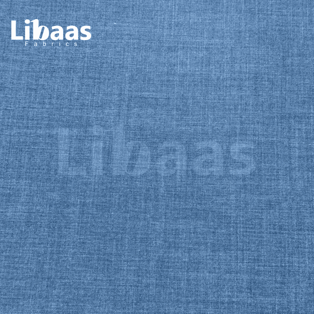 Imported Suiting Steel Blue Heather High Twist Blend – England Fashion (Dormeuil Imported) - Libaas Fabrics
