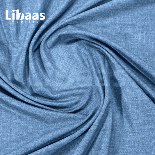 Imported Suiting Steel Blue Heather High Twist Blend – England Fashion (Dormeuil Imported) - Libaas Fabrics