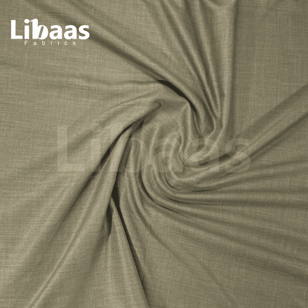 Imported Suiting Ultimate High Twist Blend – Olive Khaki (Dormueil Premium) - Libaas Fabrics