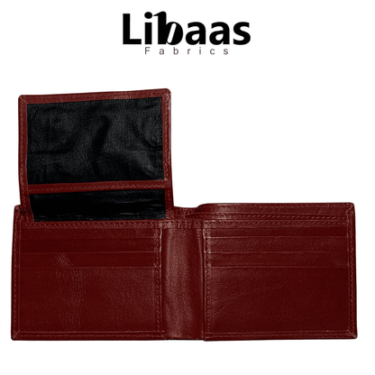 JG Design Premium Men's Wallet – Classic Red - Libaas Fabrics