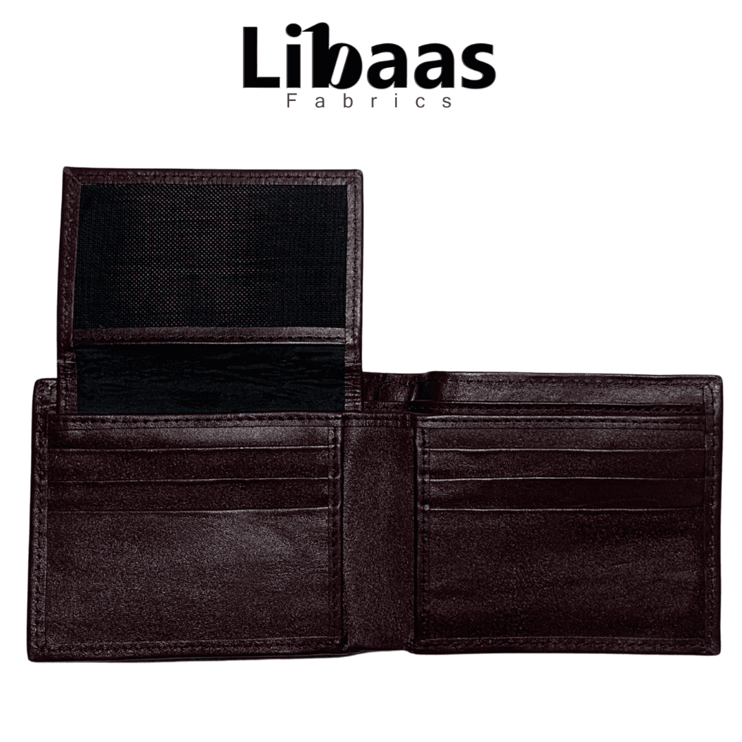 JG Design Premium Men's Wallet – Dark Brown - Libaas Fabrics