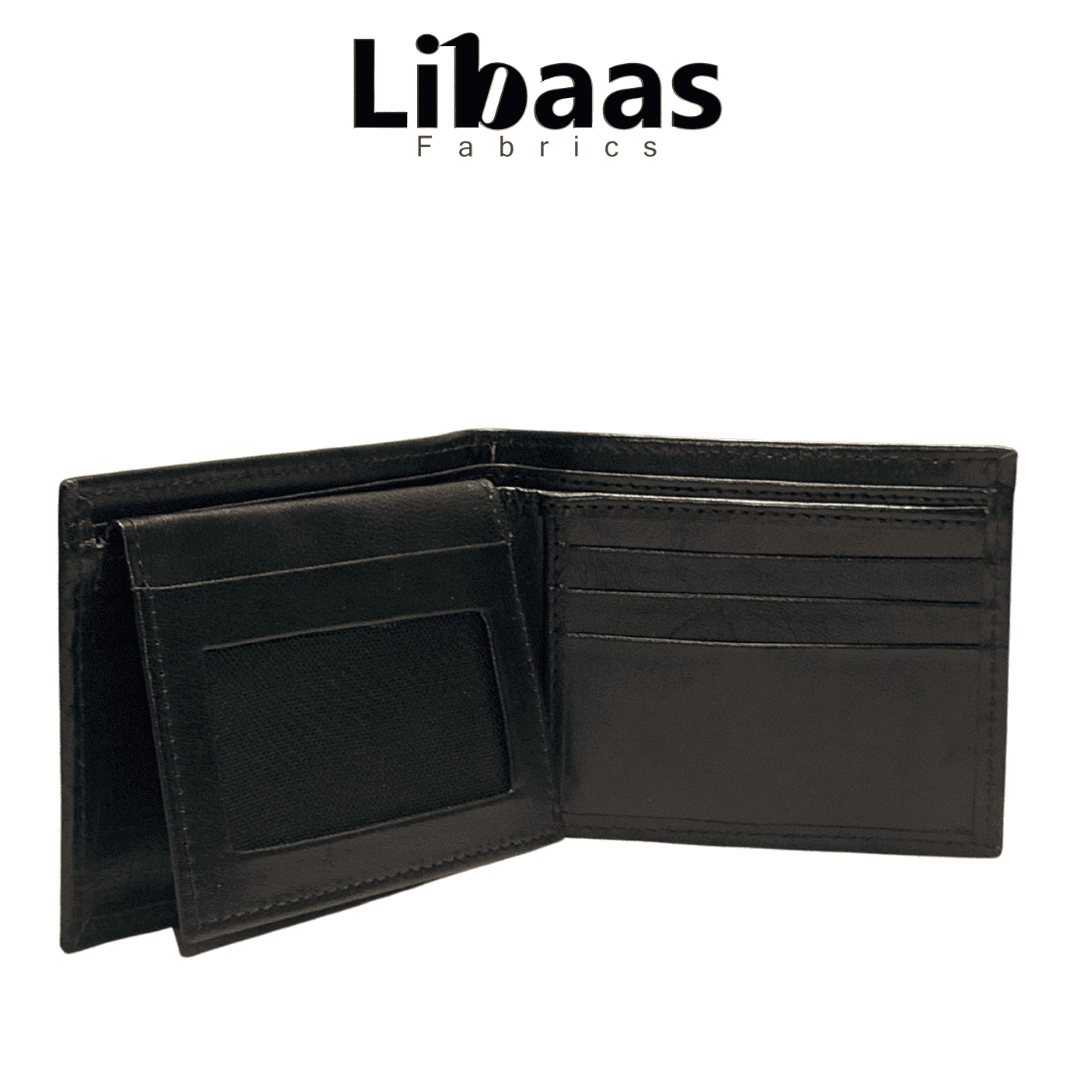 JG Design Premium Men's Wallet – Elegant Black - Libaas Fabrics