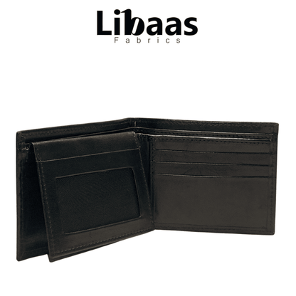 JG Design Premium Men's Wallet – Elegant Black - Libaas Fabrics
