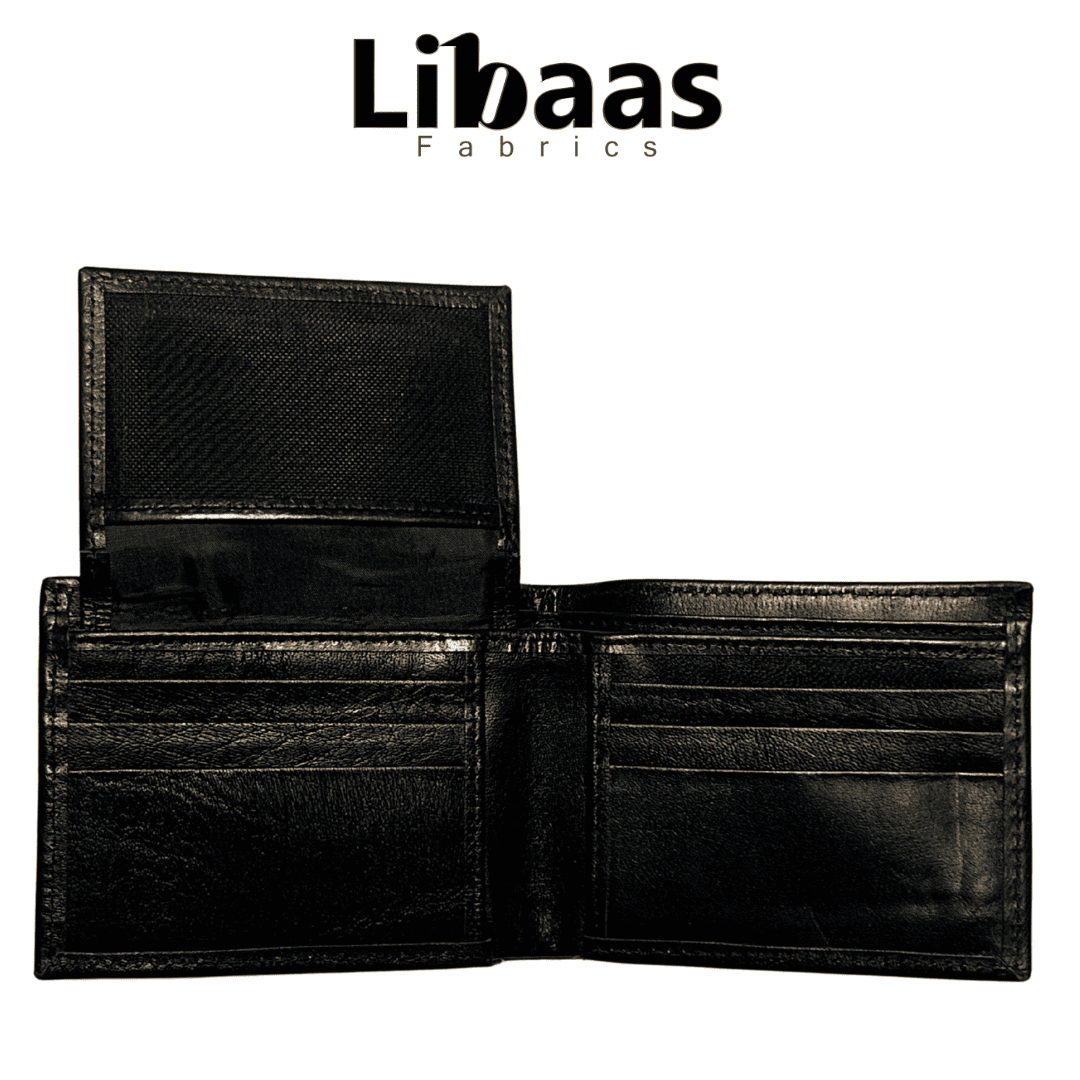 JG Design Premium Men's Wallet – Elegant Black - Libaas Fabrics