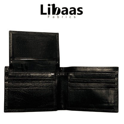 JG Design Premium Men's Wallet – Elegant Black - Libaas Fabrics