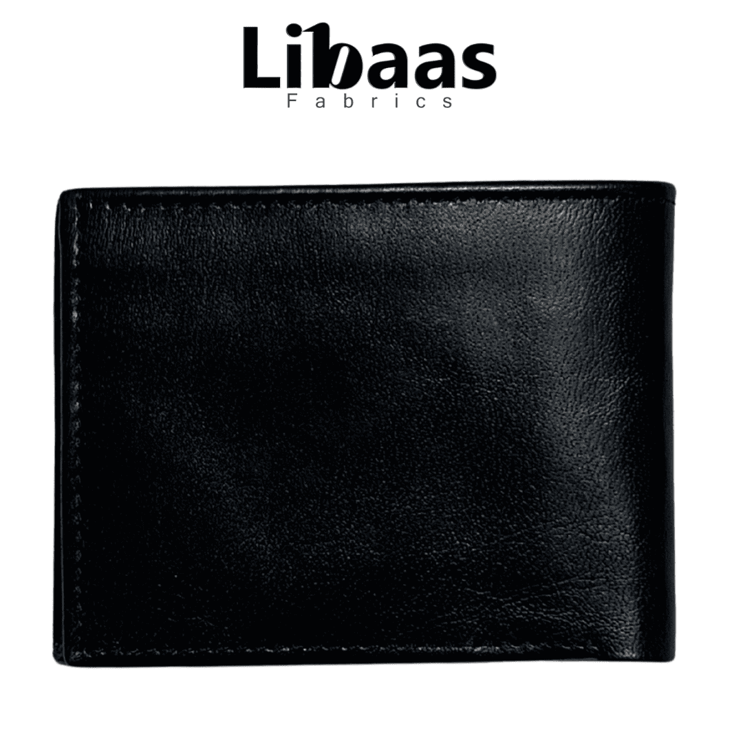 JG Design Premium Men's Wallet – Elegant Black - Libaas Fabrics