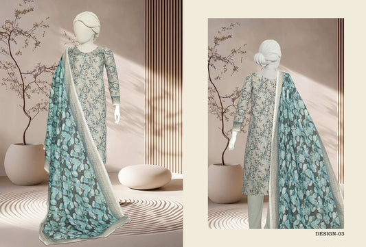 JHURMAT – Printed Khaddar & Zarri Collection (Unstitched) - Libaas Fabrics